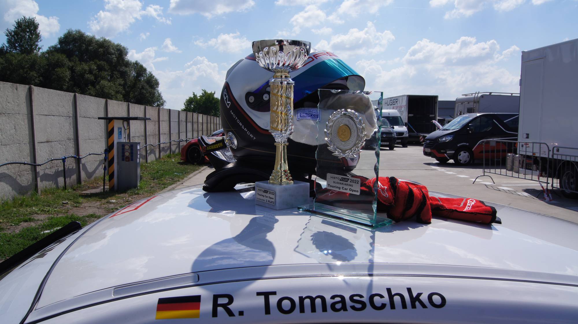 Trophäe für den 2. Platz beim Histocup Touring Car Open 2022 auf dem Slovakiaring